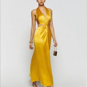 Reformation - Nerida Silk Dress (Marigold)